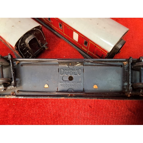 27 - Three vintage Hornby tinplate carriages