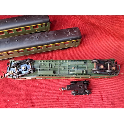 34 - Three French Jouef for Playcraft locomotive carriages.