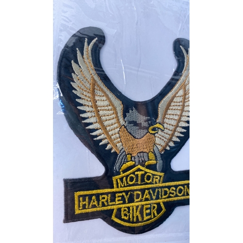 654 - A Harley Davidson Biker fabric badge.