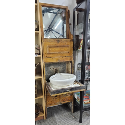 20 - An unusual early Vernacular dressing table/ sink unit, believed to be from an old ship.