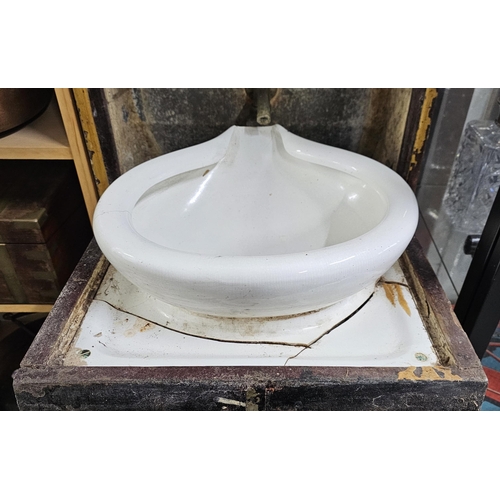 20 - An unusual early Vernacular dressing table/ sink unit, believed to be from an old ship.