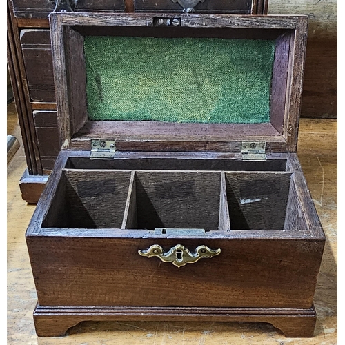 31 - A stunning antique mahogany tea caddy, measuring 23.5cm x 15cm x 14cm.