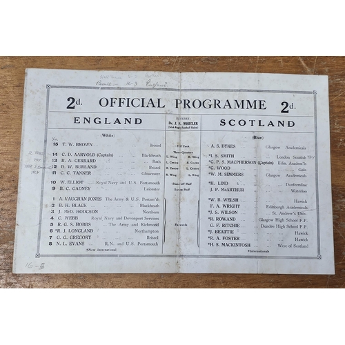 59 - An original match programme for the Rugby Union International match between England v Scotland playe... 