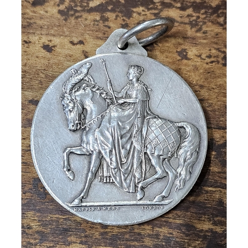 71 - A stunning antique Sterling Silver 'Shire Horse Society' medal, produced by Mappin & Webb, fully hal... 