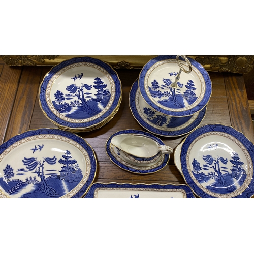 152 - A collection of Royal Doulton tableware 'The Majestic Collection - Booths Real Old Willow' to includ... 