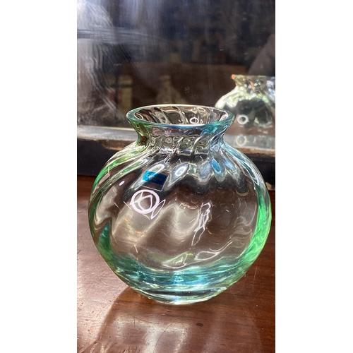 21 - A Caithness crystal vase, Atlantis crystal decanter with etched detail and more.