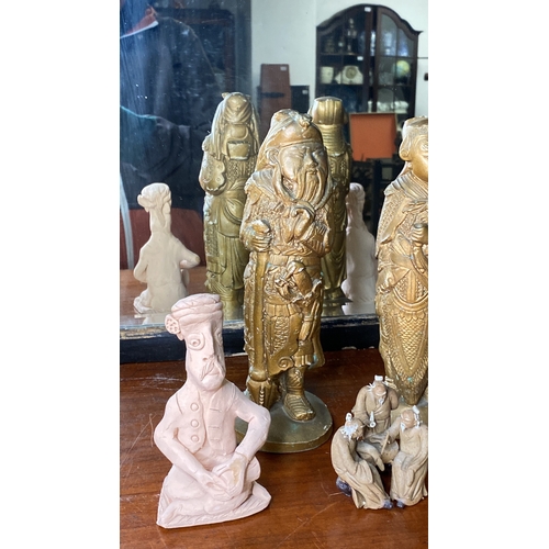 26 - A pair of handmade Oriental style figures by Phoenix Reproductions, Ballycastle and more.