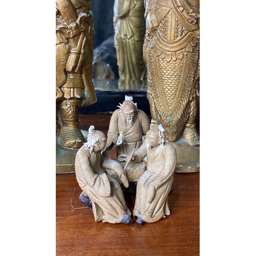 26 - A pair of handmade Oriental style figures by Phoenix Reproductions, Ballycastle and more.