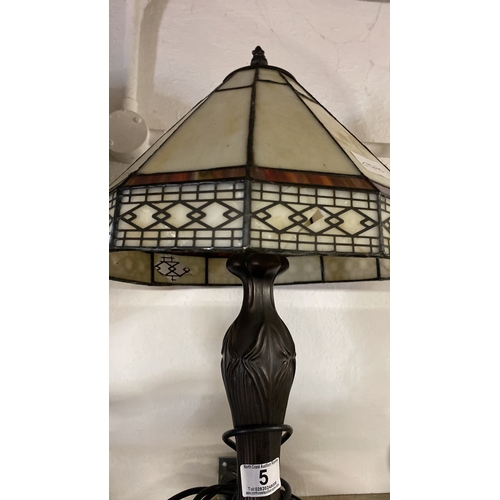 5 - A stunning Tiffany glass style table lamp.