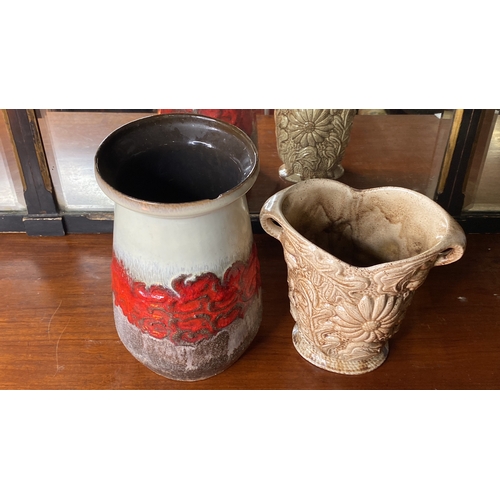 7 - A vintage Kenton Pottery vase & another (a.f)