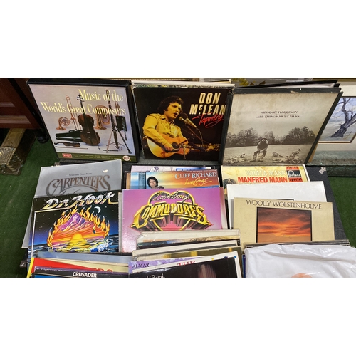 97 - A collection of vintage records/albums to include The Carpenters, Dr Hook, George Harrison and lots ... 