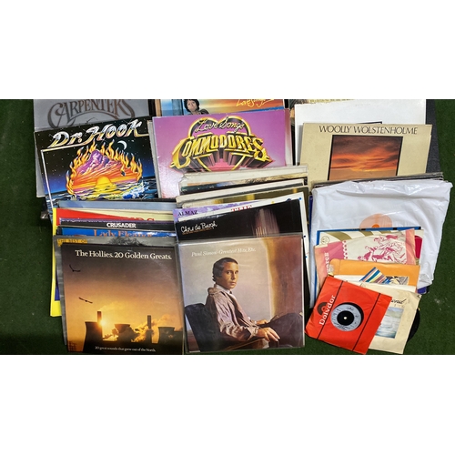 97 - A collection of vintage records/albums to include The Carpenters, Dr Hook, George Harrison and lots ... 