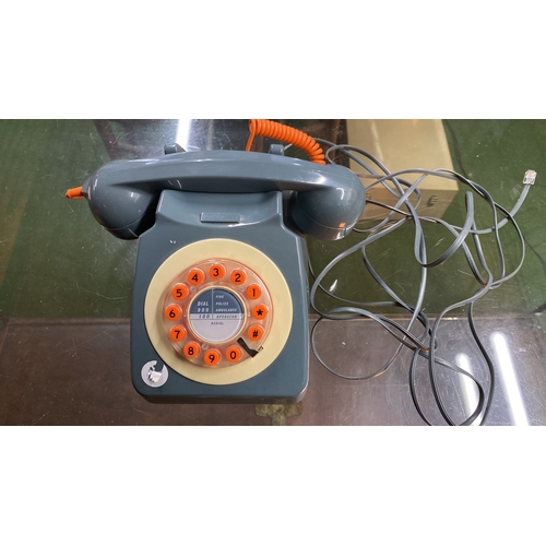 159 - A vintage retro style rotary telephone.