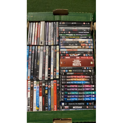 181 - Two large boxes of assorted DVD's.