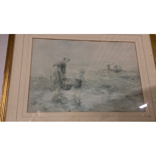 188 - A gilt framed limited edition print 'Seashore Harvest by James Faulds'.