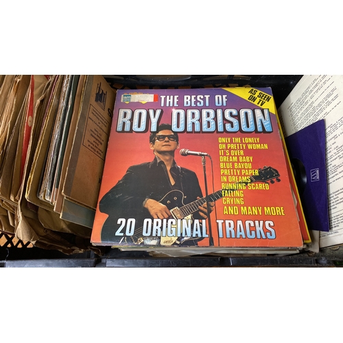 209 - A large collection of vintage records/albums to include Roy Orbison, Rock and Roll in Greats, gramop... 