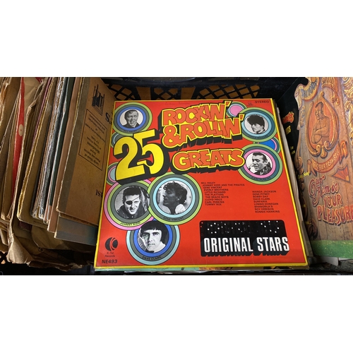 209 - A large collection of vintage records/albums to include Roy Orbison, Rock and Roll in Greats, gramop... 