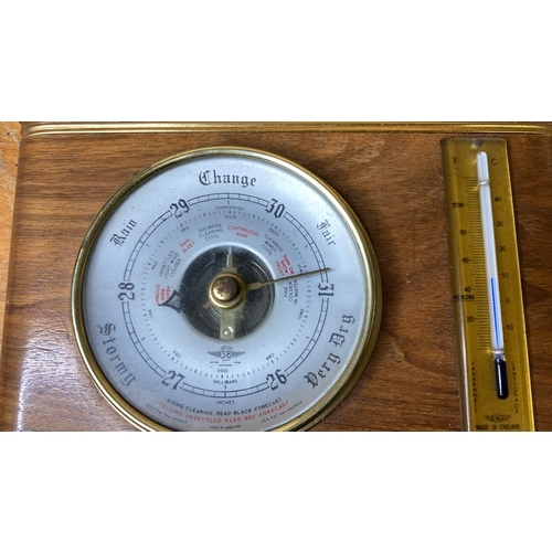 237 - A vintage Shortland barometer and thermometer.