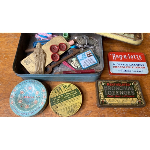 276 - A lot of collectors tins, buttons etc.