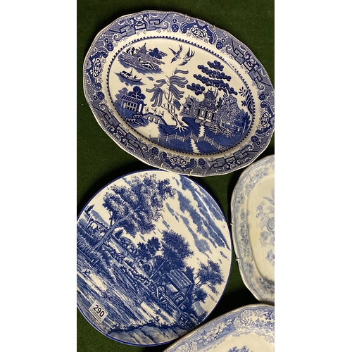 290 - An antique platter 'British Rivers' by CPC (Clyde Pottery Company) and more.