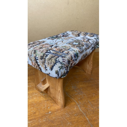 294 - Two upholstered footstools.