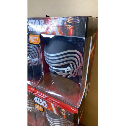 308 - Four boxed Star Wars Kylo Ren 3D Deco lights.