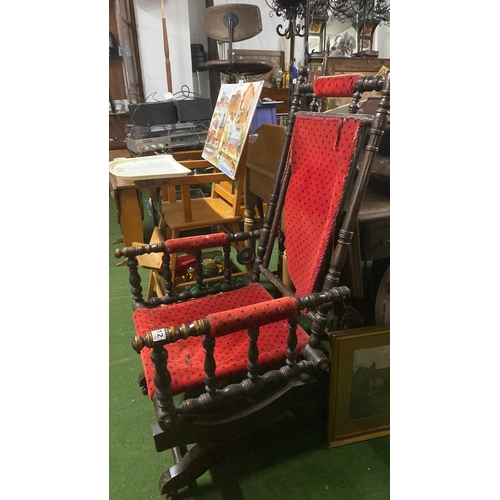 312 - An American style rocking chair.