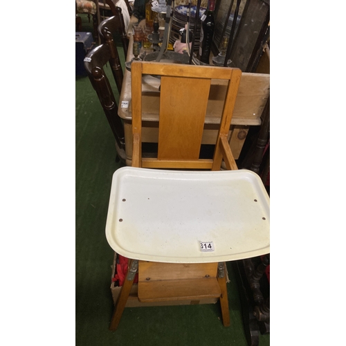 314 - A vintage child's high chair.