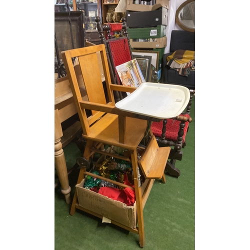 314 - A vintage child's high chair.