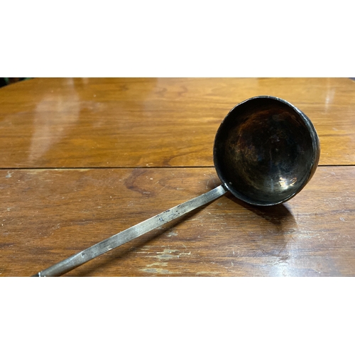 396 - A Georgian Silver punch ladle with whalebone handle circa 1790.