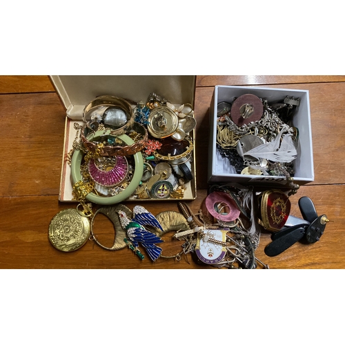 400 - A large collection of costume jewellery, vintage brooches etc.