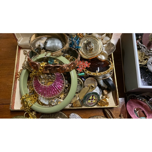 400 - A large collection of costume jewellery, vintage brooches etc.