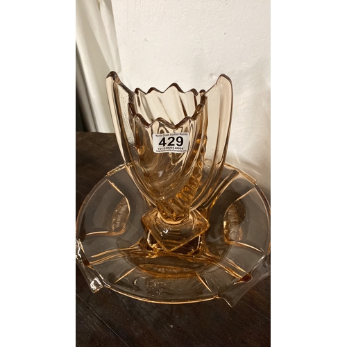 429 - Two pieces of vintage glassware.