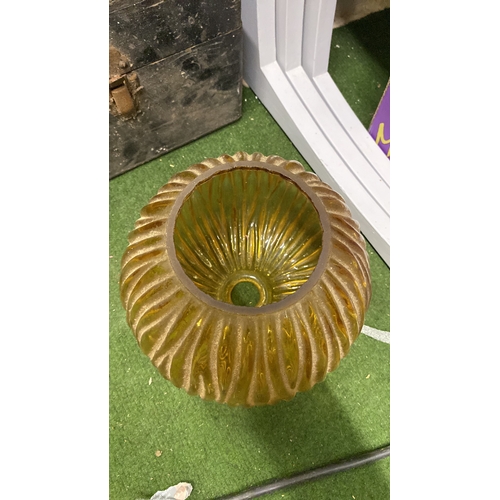 471 - A vintage amber glass shade.