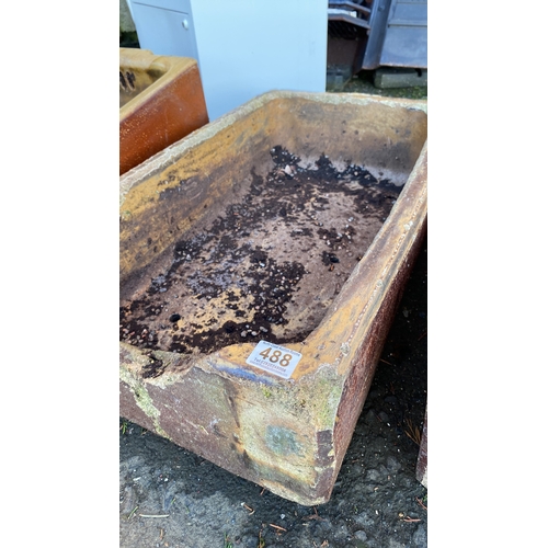 488 - A Victorian Salt Glazed Trough/ Planters