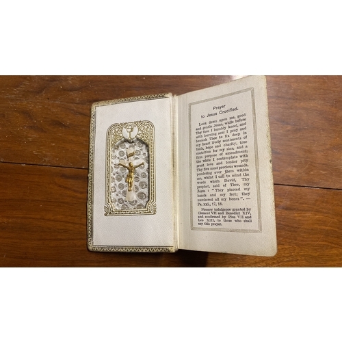 376 - A vintage Bible with mother of pearl cover.