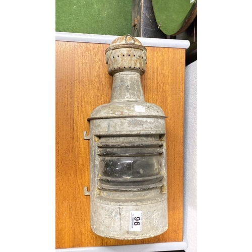 96 - An antique Ahlemann & Schlatter ships lantern, number K9757..