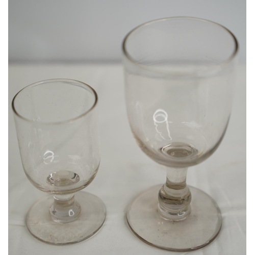 22 - Two antique rummer glasses.