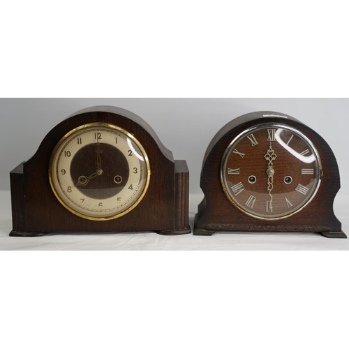 126 - Two vintage wood cased mantle clocks.