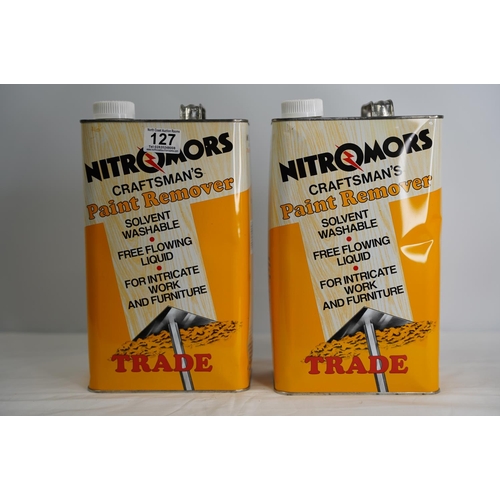 127 - Two 5l cans of Nitromors paint remover.