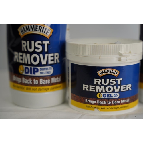 128 - Three bottles of Hammerite rust remover.