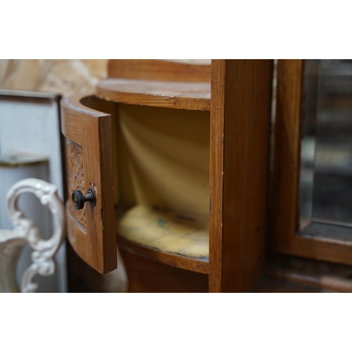 211 - An upcycled dressing table with bevelled glass mirror.