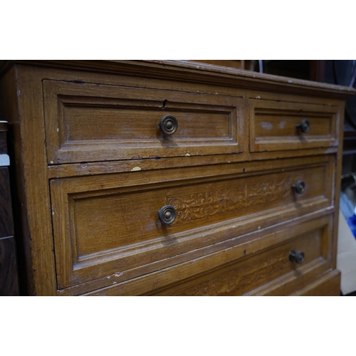 211 - An upcycled dressing table with bevelled glass mirror.