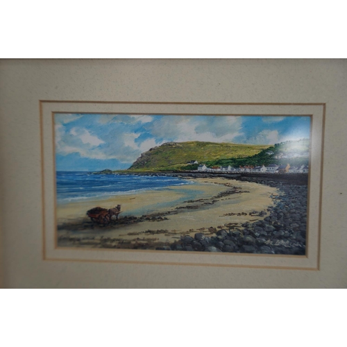 215 - Six framed local scene prints 'Giants Causeway', 'Portballintrae' and more by M Wilson.