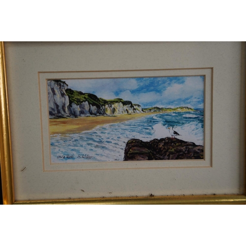 217 - Six framed local scene prints 'Whiterocks', 'Ballygally' and more by M Wilson.