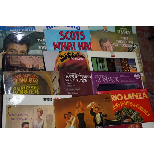 232 - A large lot of vintage records/albums to include Andy Stewart, Millar Memorial Flute Band, Rangers, ... 