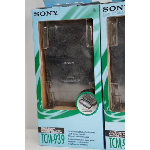 236 - Two boxed Sony TCM-939 cassette recorders.