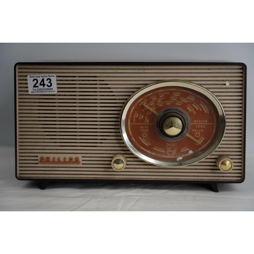 243 - A vintage Philips radio.