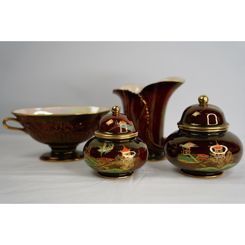 247 - Four pieces of Carlton 'Rouge Royale' ware.