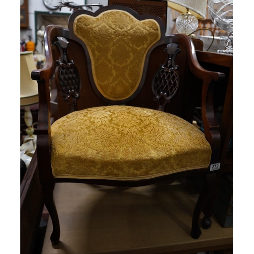 272 - A stunning antique  parlour chair.